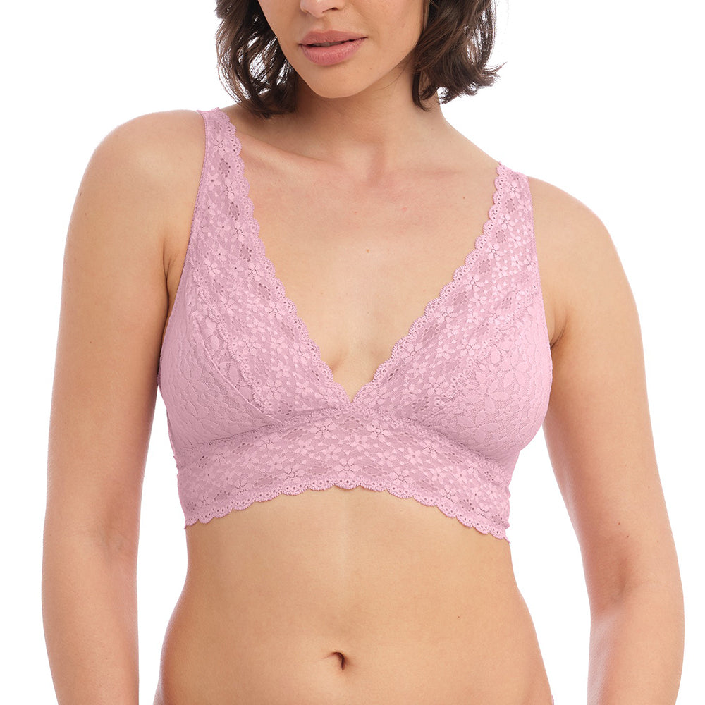 Ladies Soft Cup Bra Non-Wired Non Padded HALO LACE by Wacoal